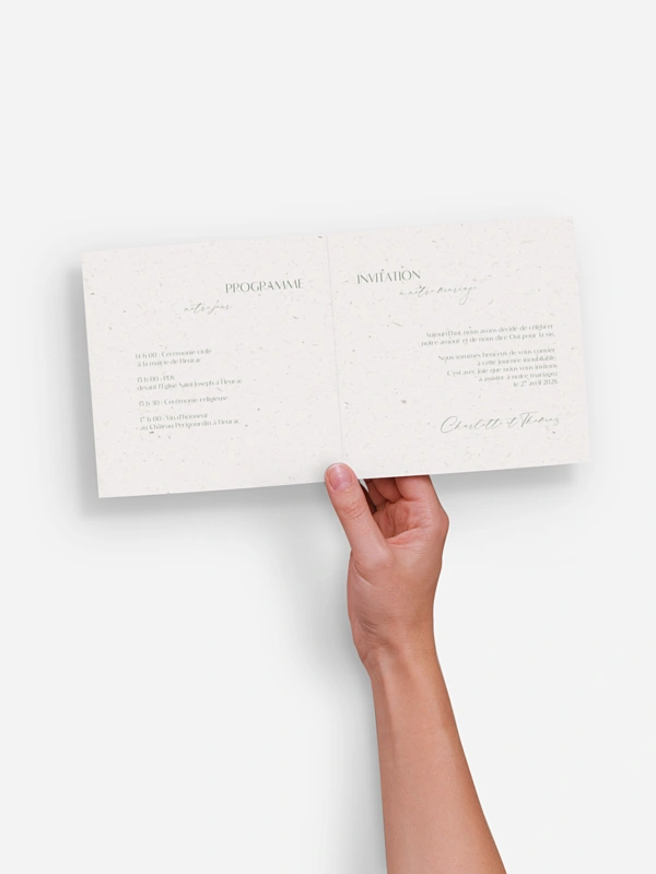 Faire-part de mariage Élégance manuscrite