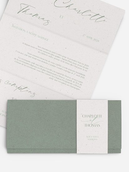 Faire-part de mariage Élégance manuscrite