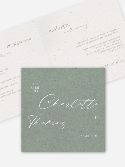 Faire-part de mariage Élégance manuscrite