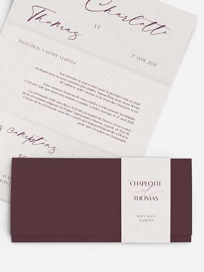 Faire-part de mariage Élégance manuscrite