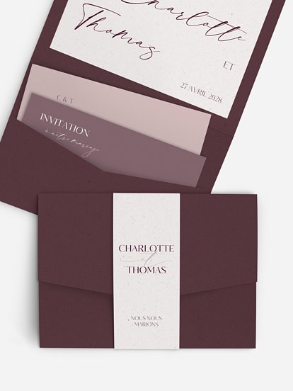 Faire-part de mariage Élégance manuscrite