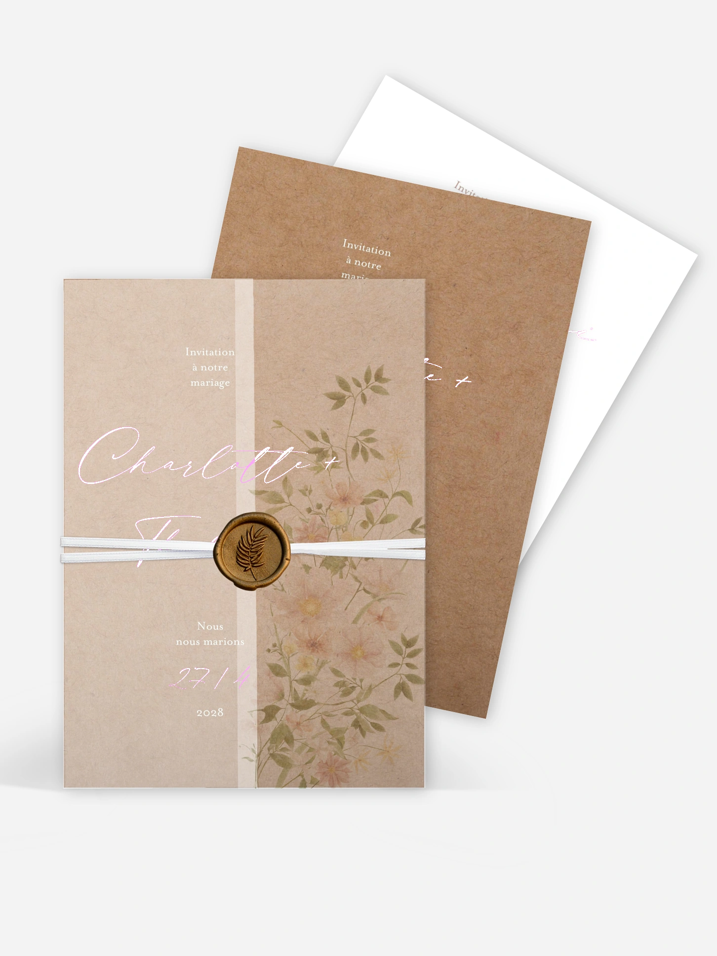 Faire-part de mariage Effluve florale