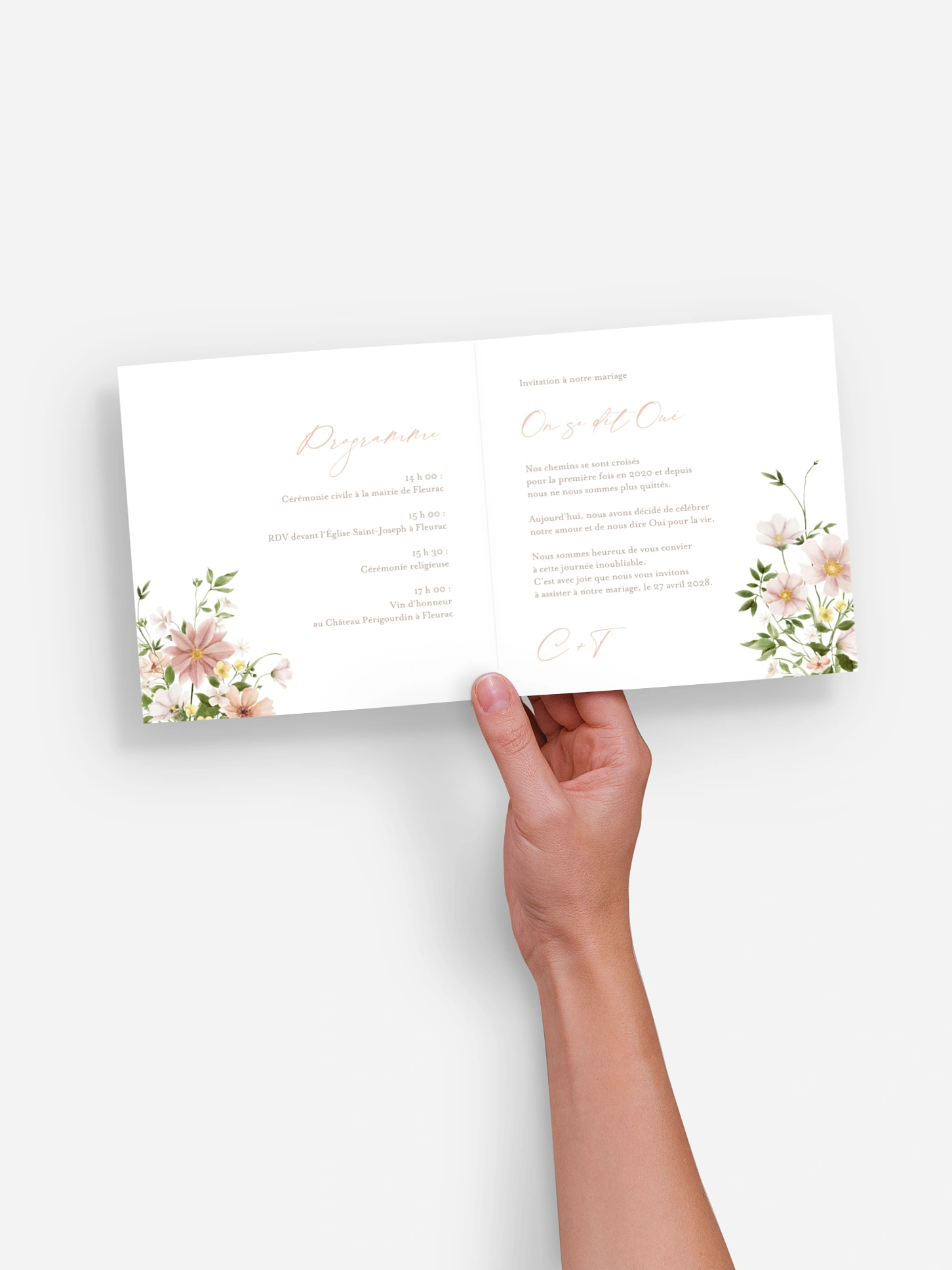 Faire-part de mariage Effluve florale
