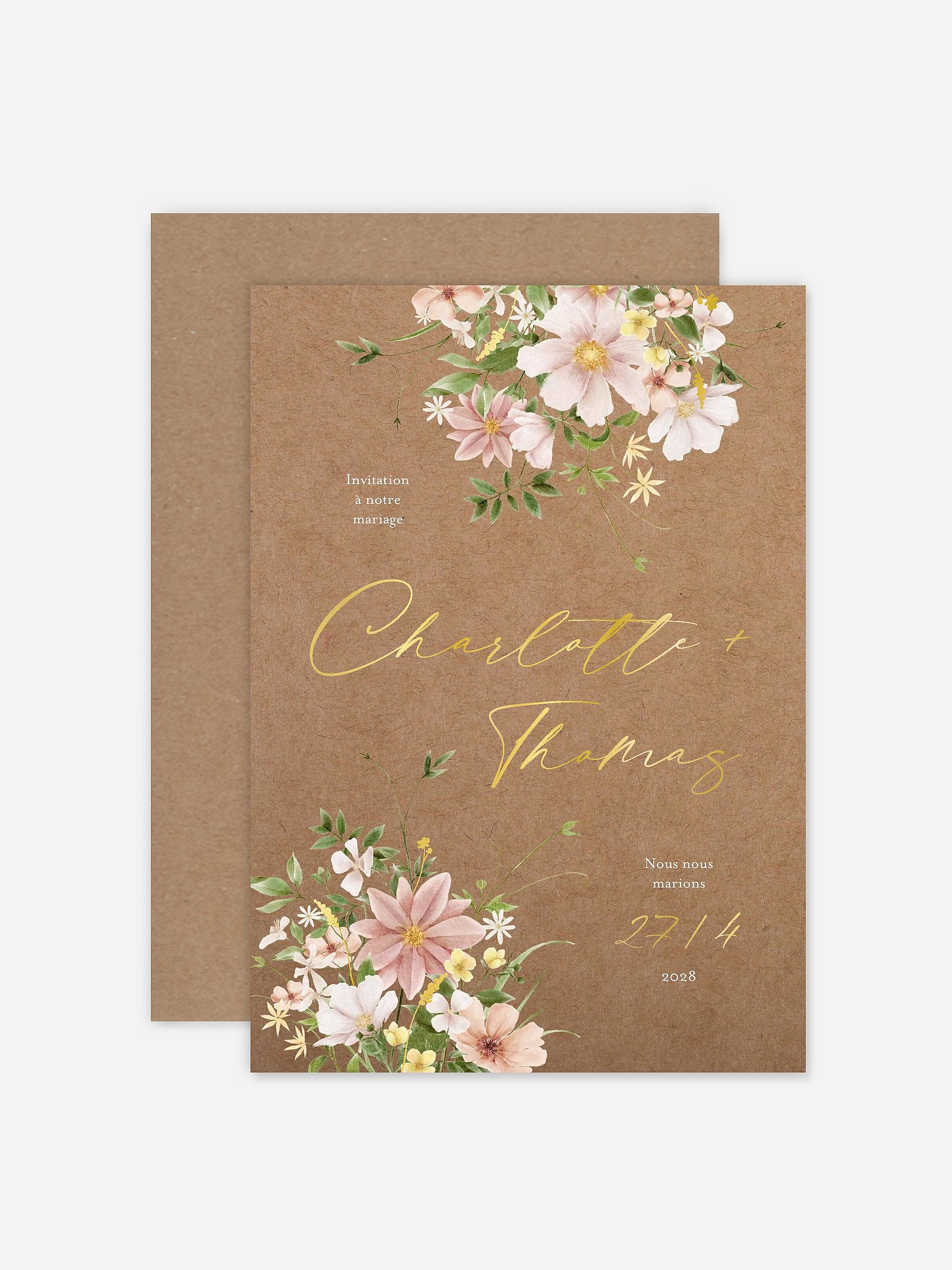 Faire-part de mariage Effluve florale