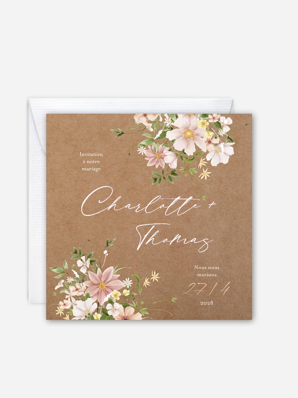 Faire-part de mariage Effluve florale