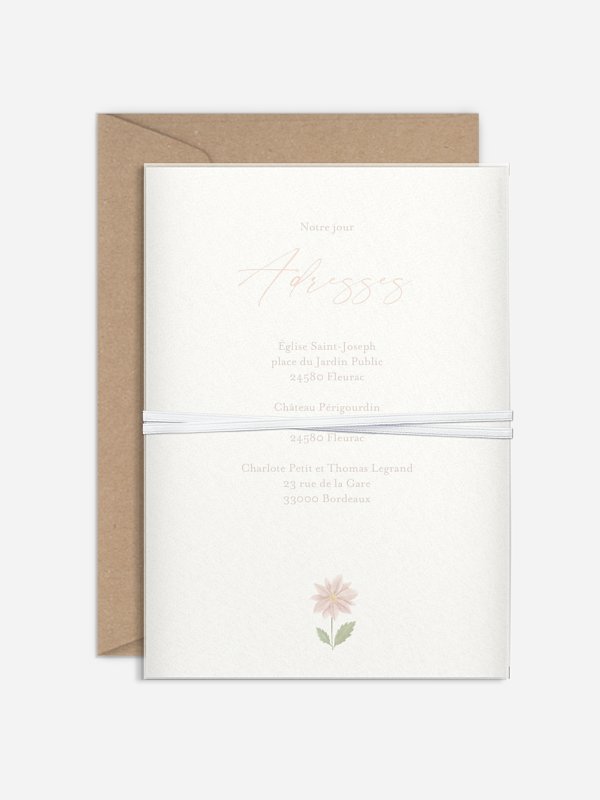 Faire-part de mariage Effluve florale