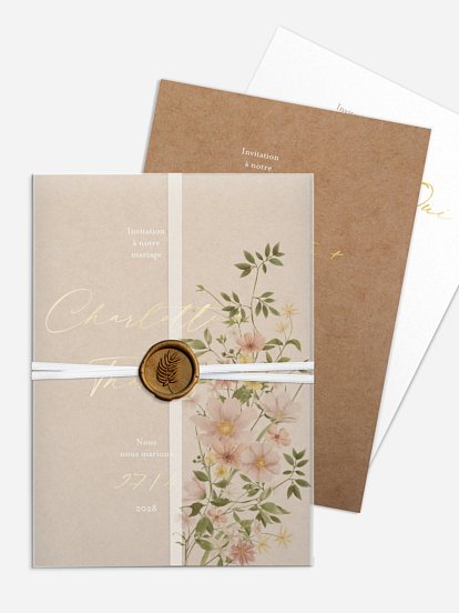Faire-part de mariage Effluve florale