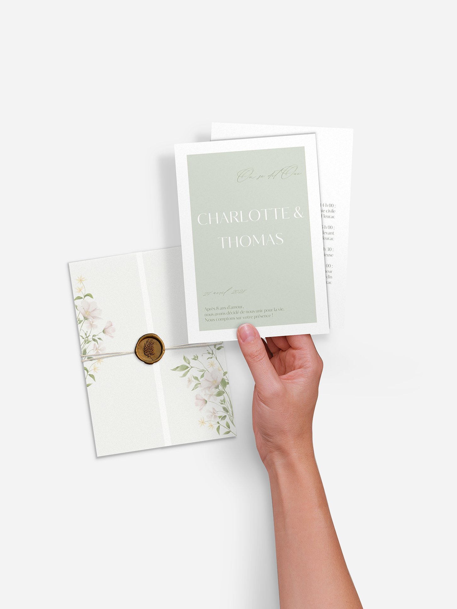 Faire-part de mariage Douceur florale