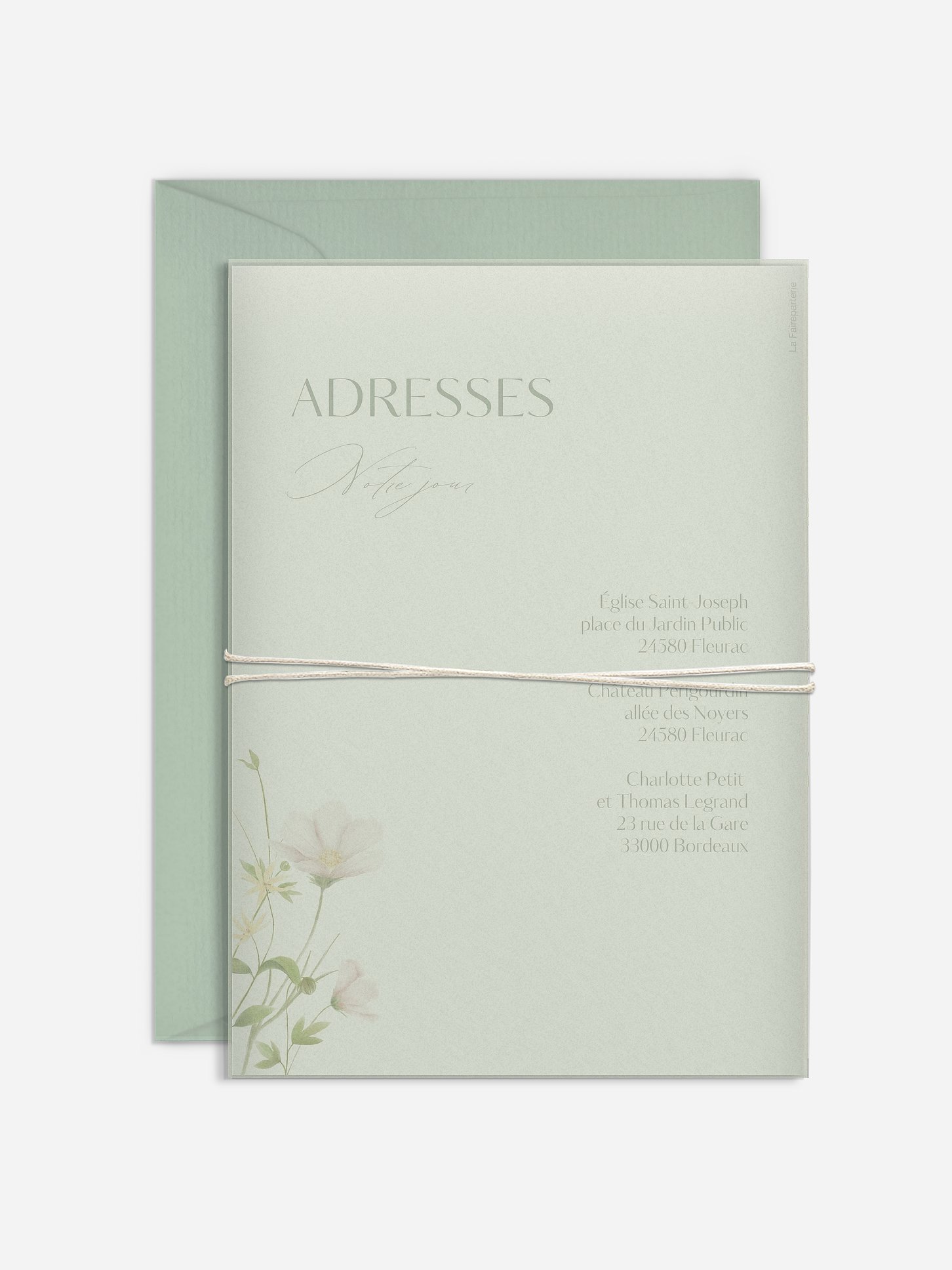 Faire-part de mariage Douceur florale