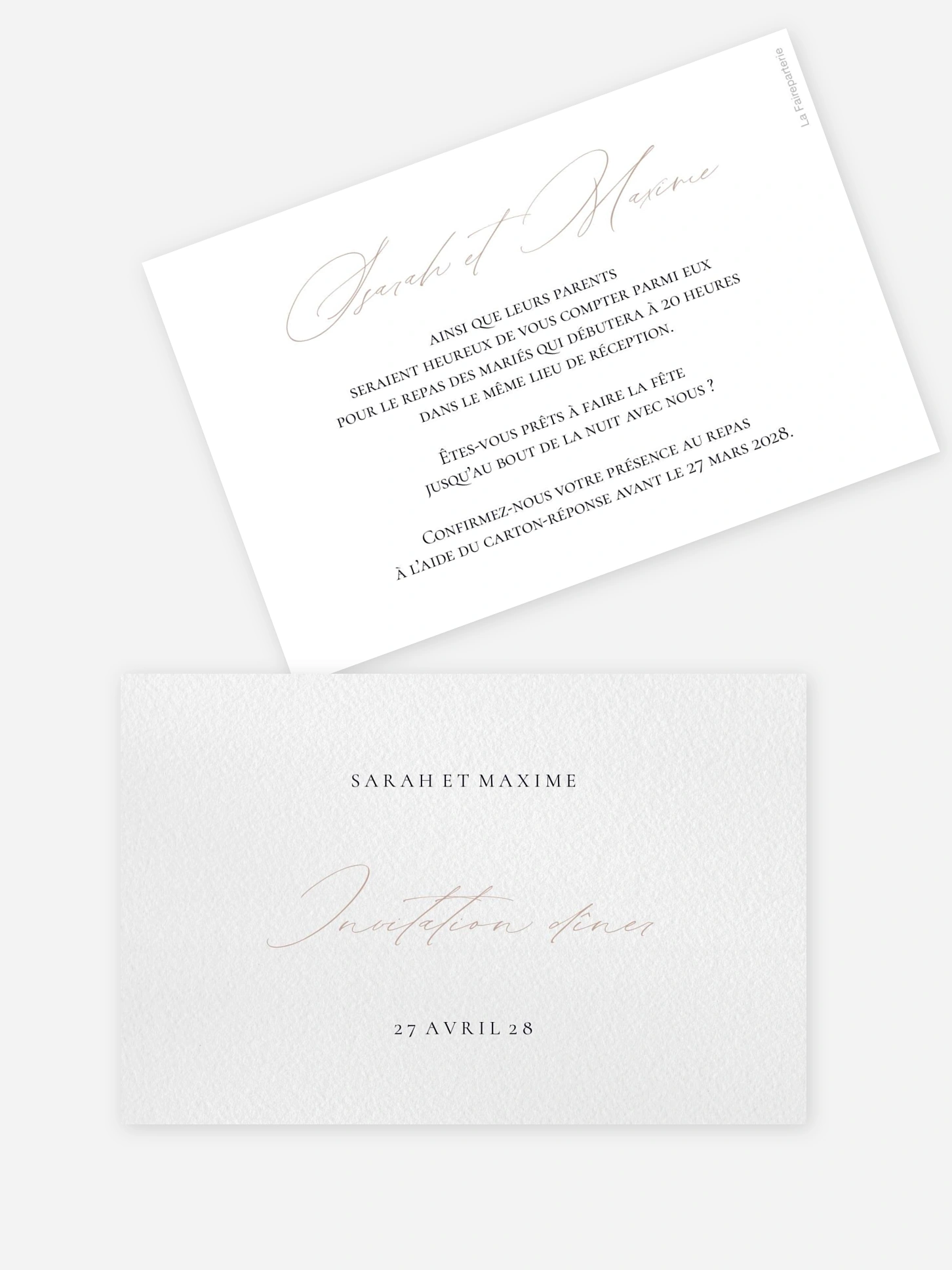 Carton d'invitation Détails