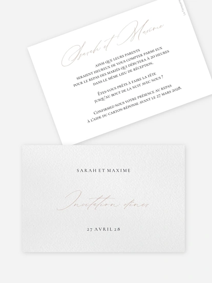 Carton d'invitation Détails