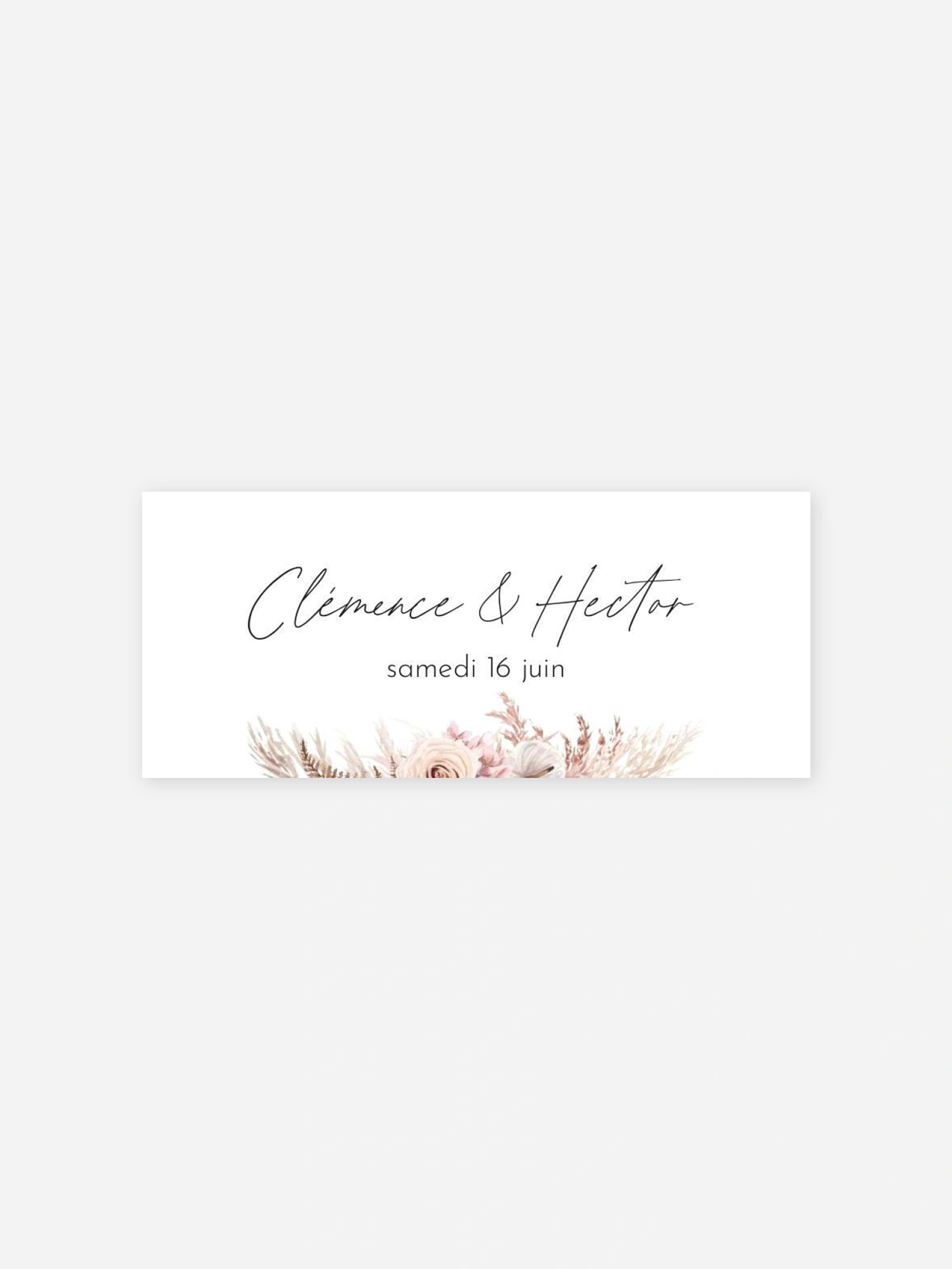 Étiquette cadeau mariage Escapade Boho