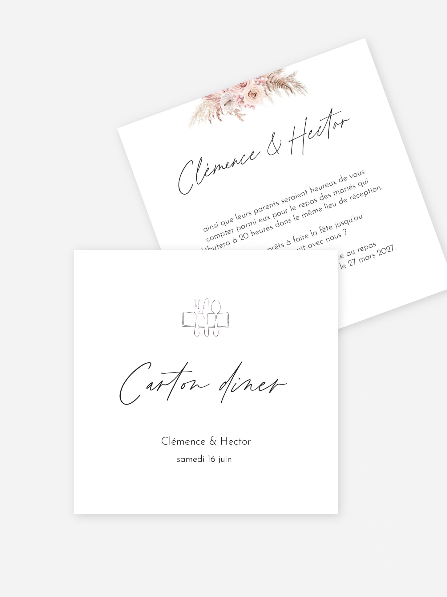 Carton d'invitation Escapade Boho