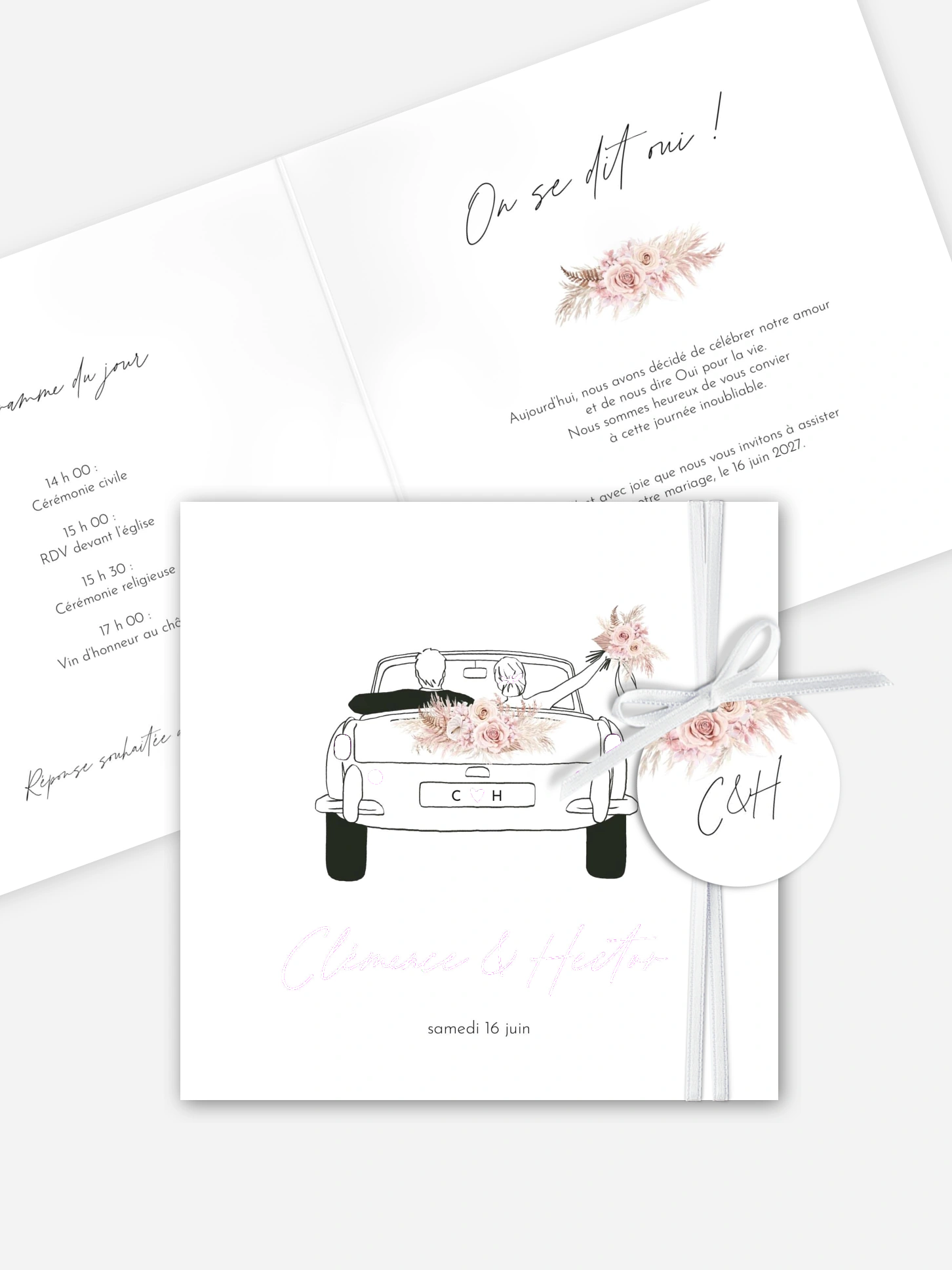 Faire-part de mariage Escapade Boho