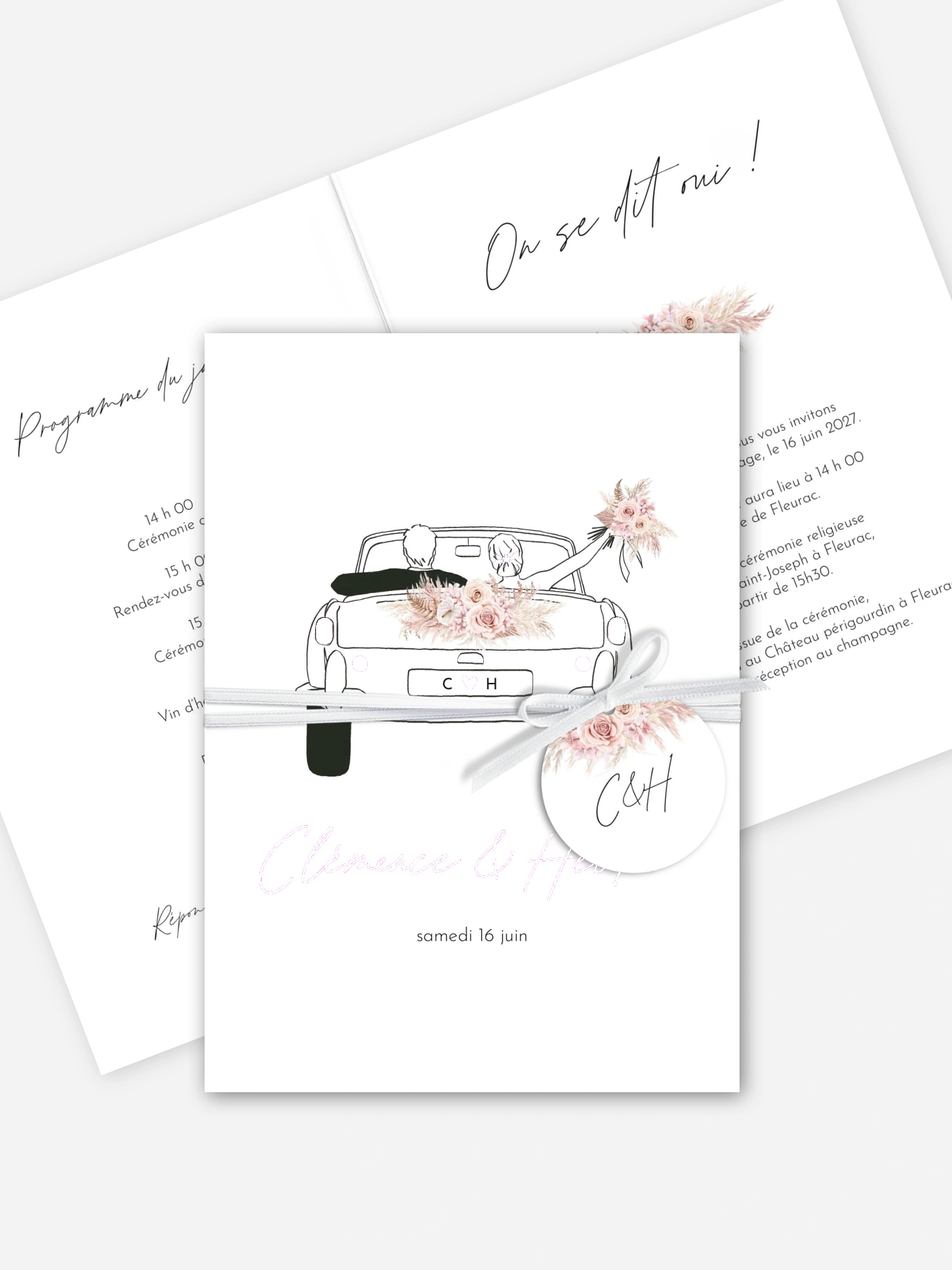 Faire-part de mariage Escapade Boho