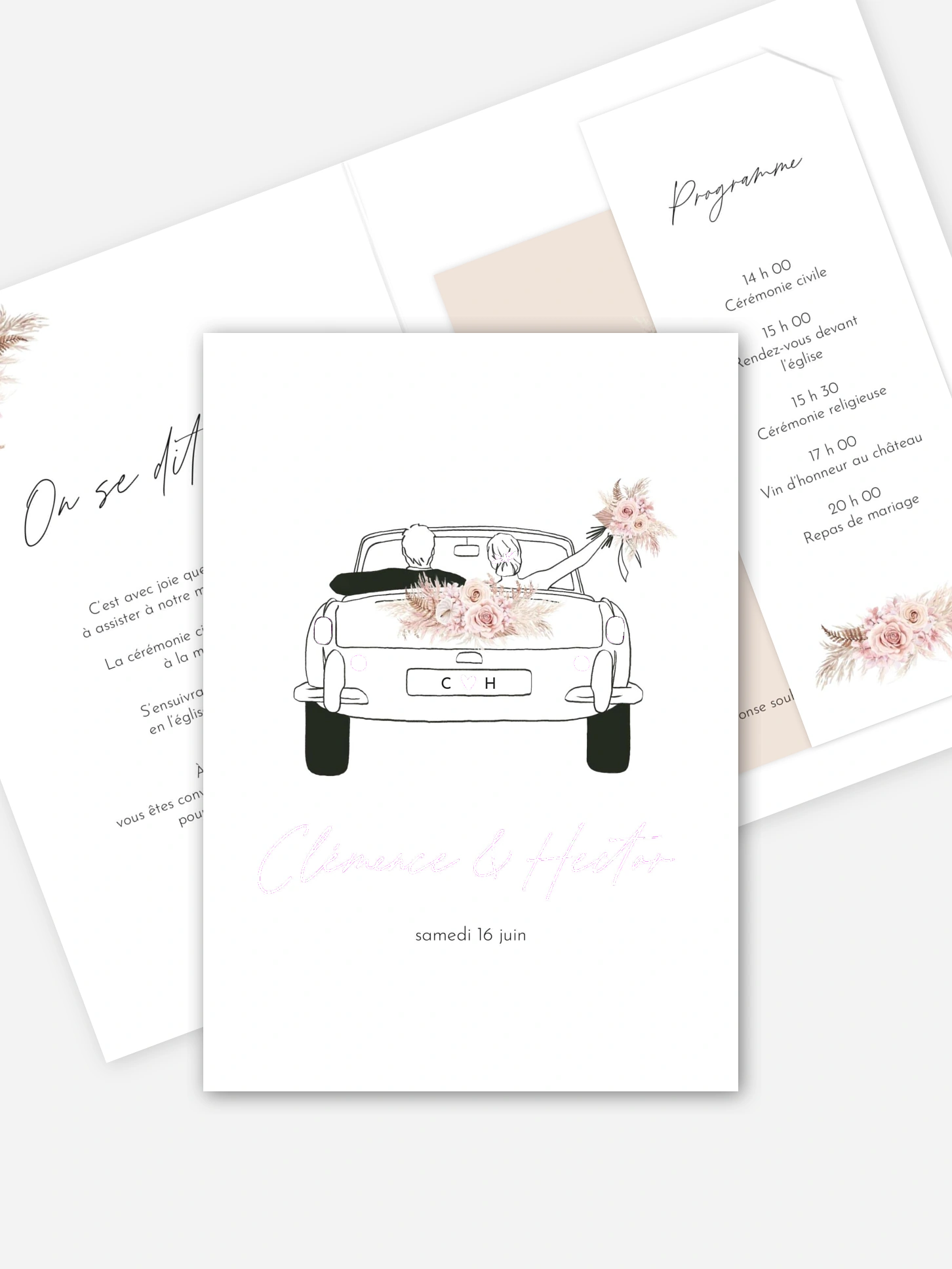 Faire-part de mariage Escapade Boho