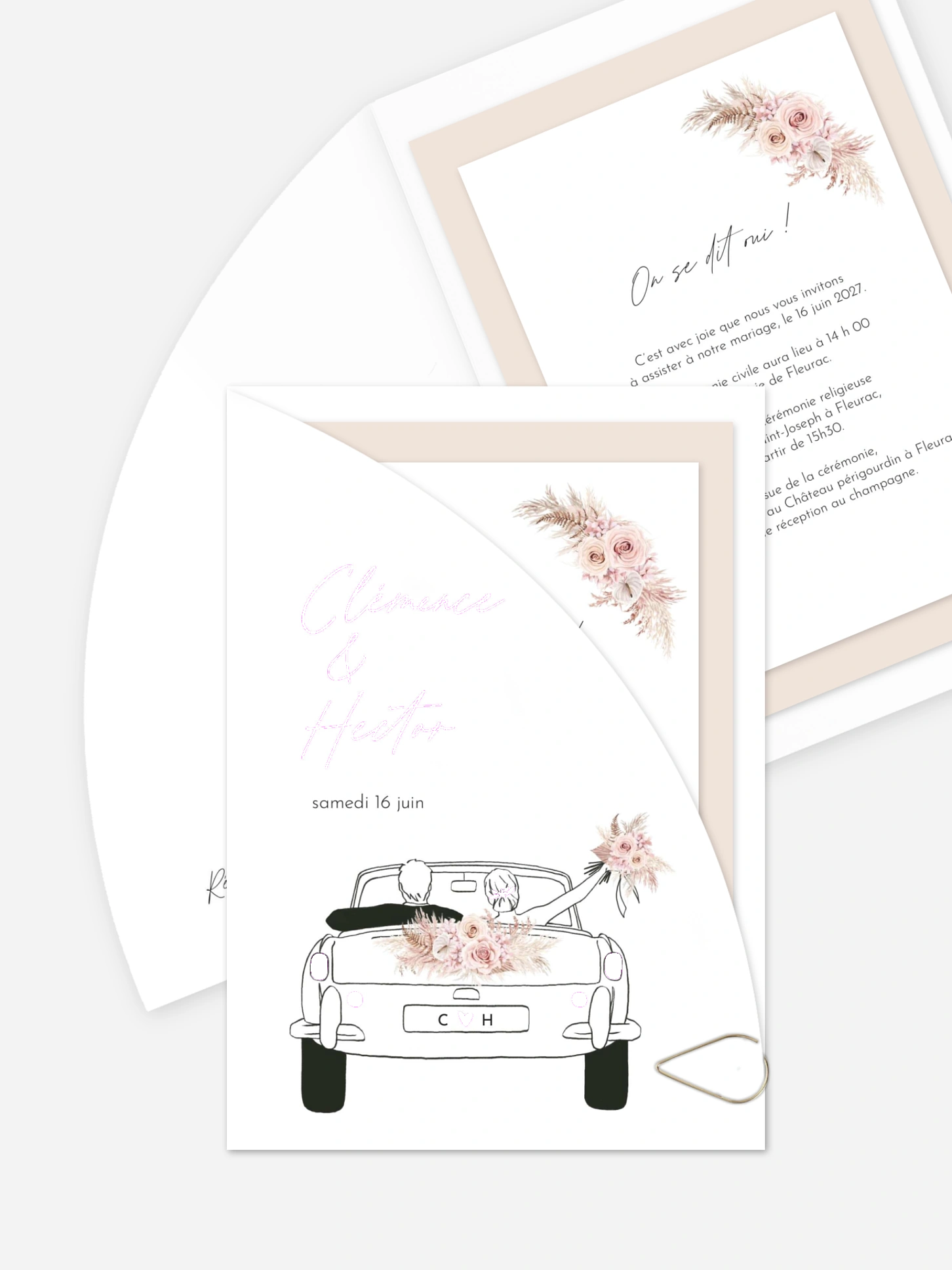 Faire-part de mariage Escapade Boho