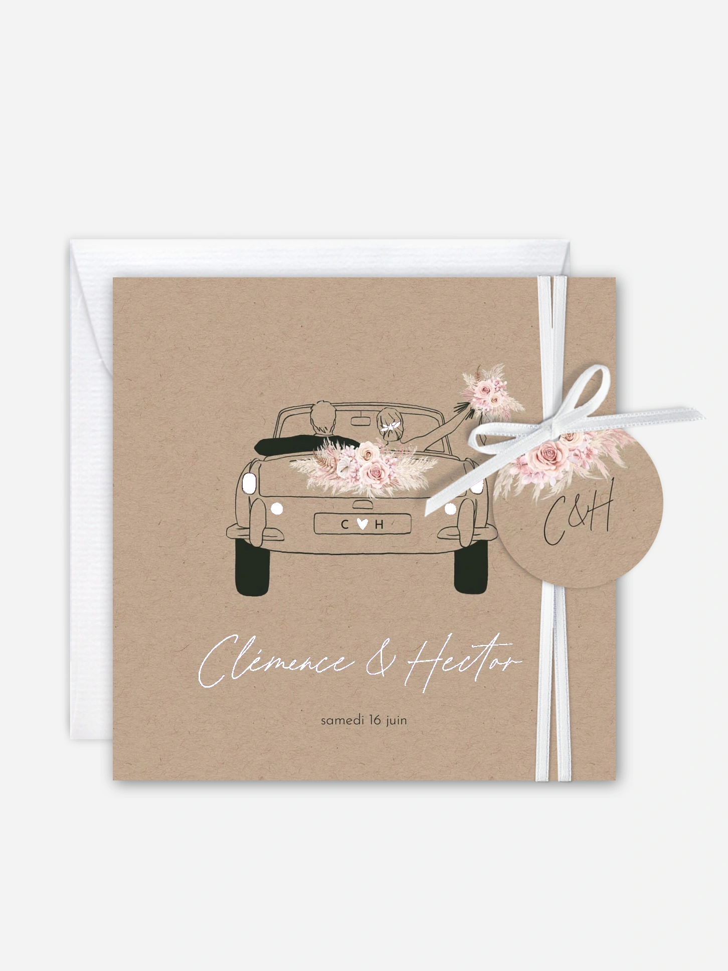 Faire-part de mariage Escapade Boho