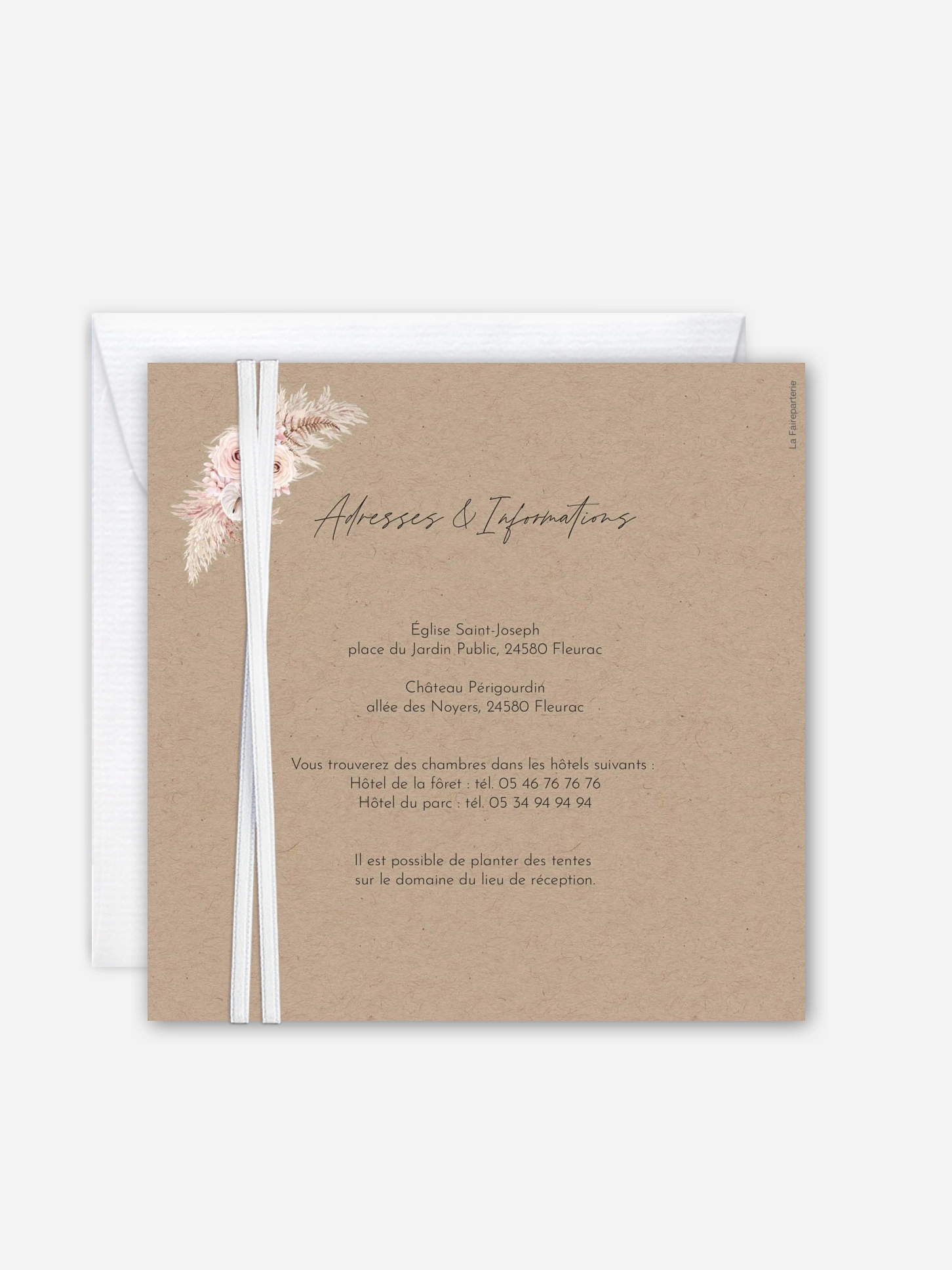 Faire-part de mariage Escapade Boho