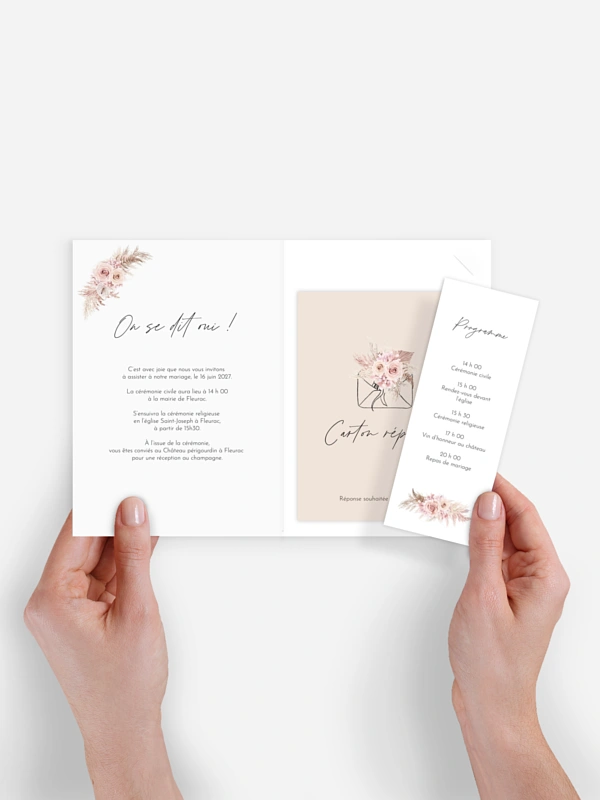 Faire-part de mariage Escapade Boho