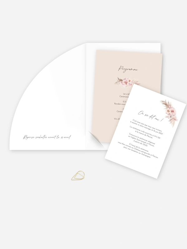 Faire-part de mariage Escapade Boho
