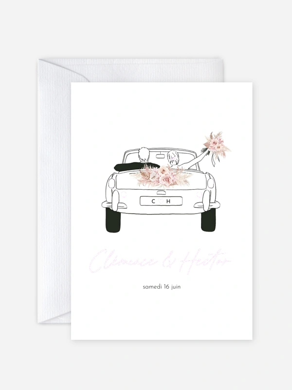 Faire-part de mariage Escapade Boho