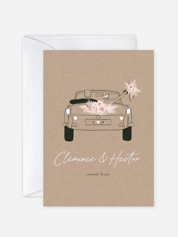 Faire-part de mariage Escapade Boho