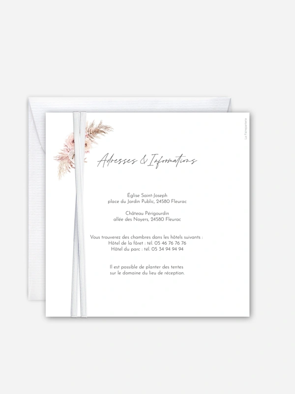 Faire-part de mariage Escapade Boho