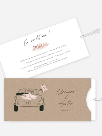 Faire-part de mariage Escapade Boho