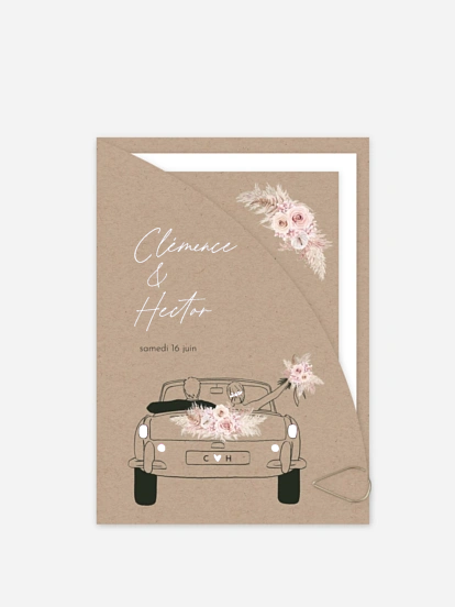 Faire-part de mariage Escapade Boho
