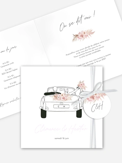 Faire-part de mariage Escapade Boho
