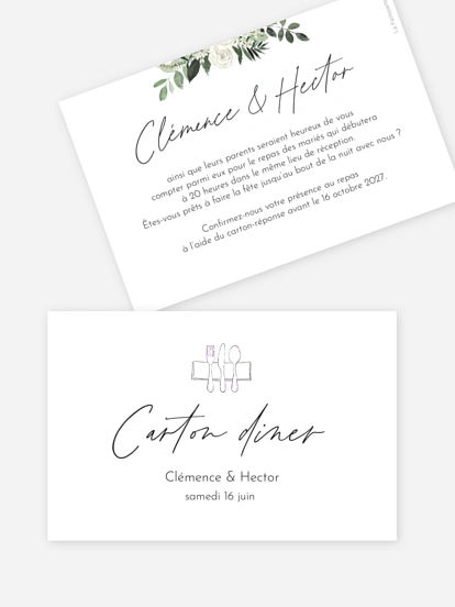 Carton d'invitation Escapade Greenery