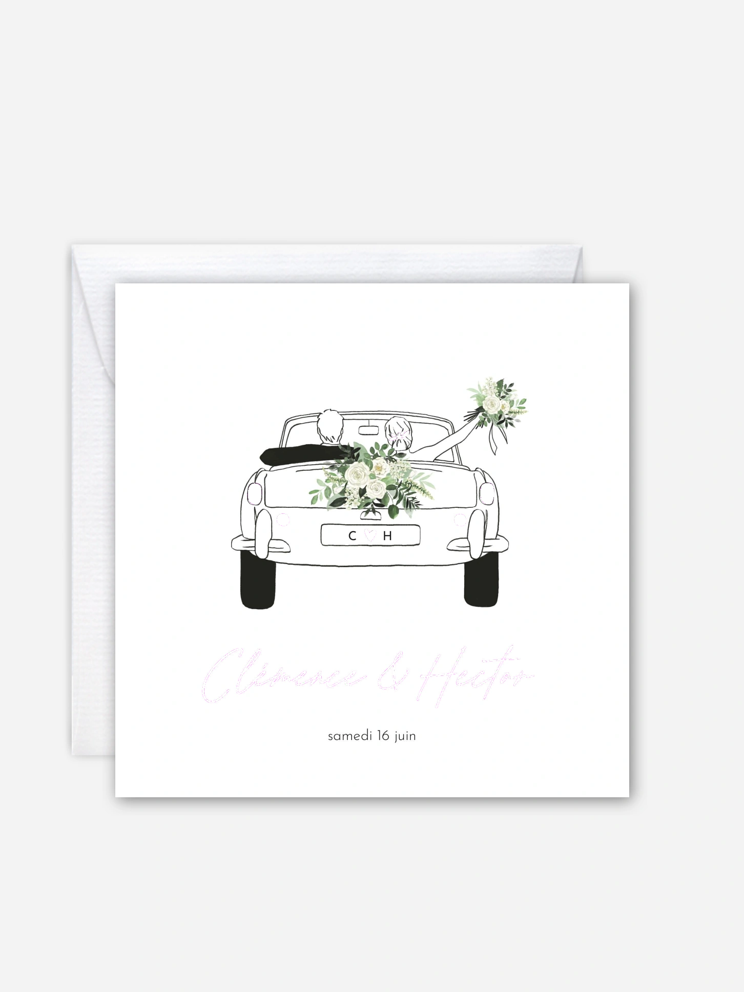 Faire-part de mariage Escapade Greenery