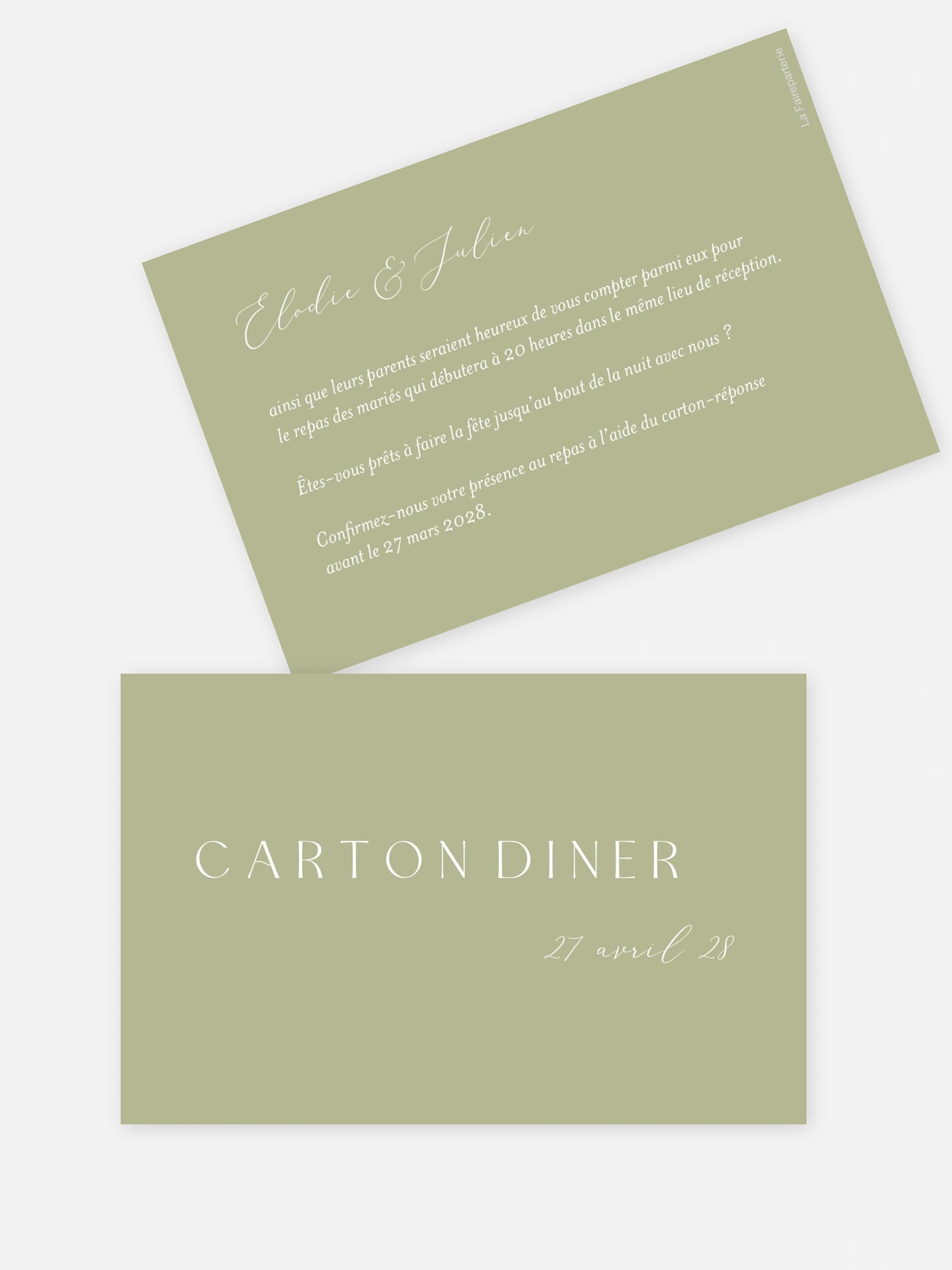 Carton d'invitation Liens d’amour