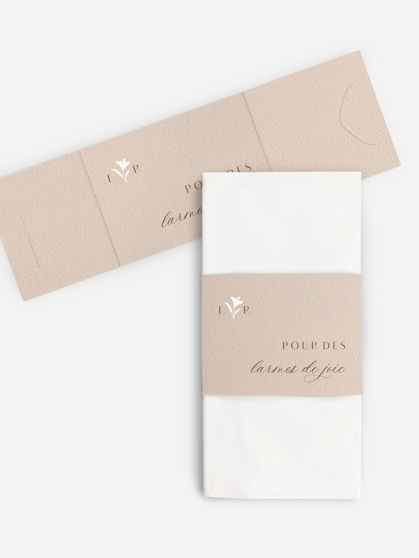 Étui pour mouchoir Élégant Monogramme