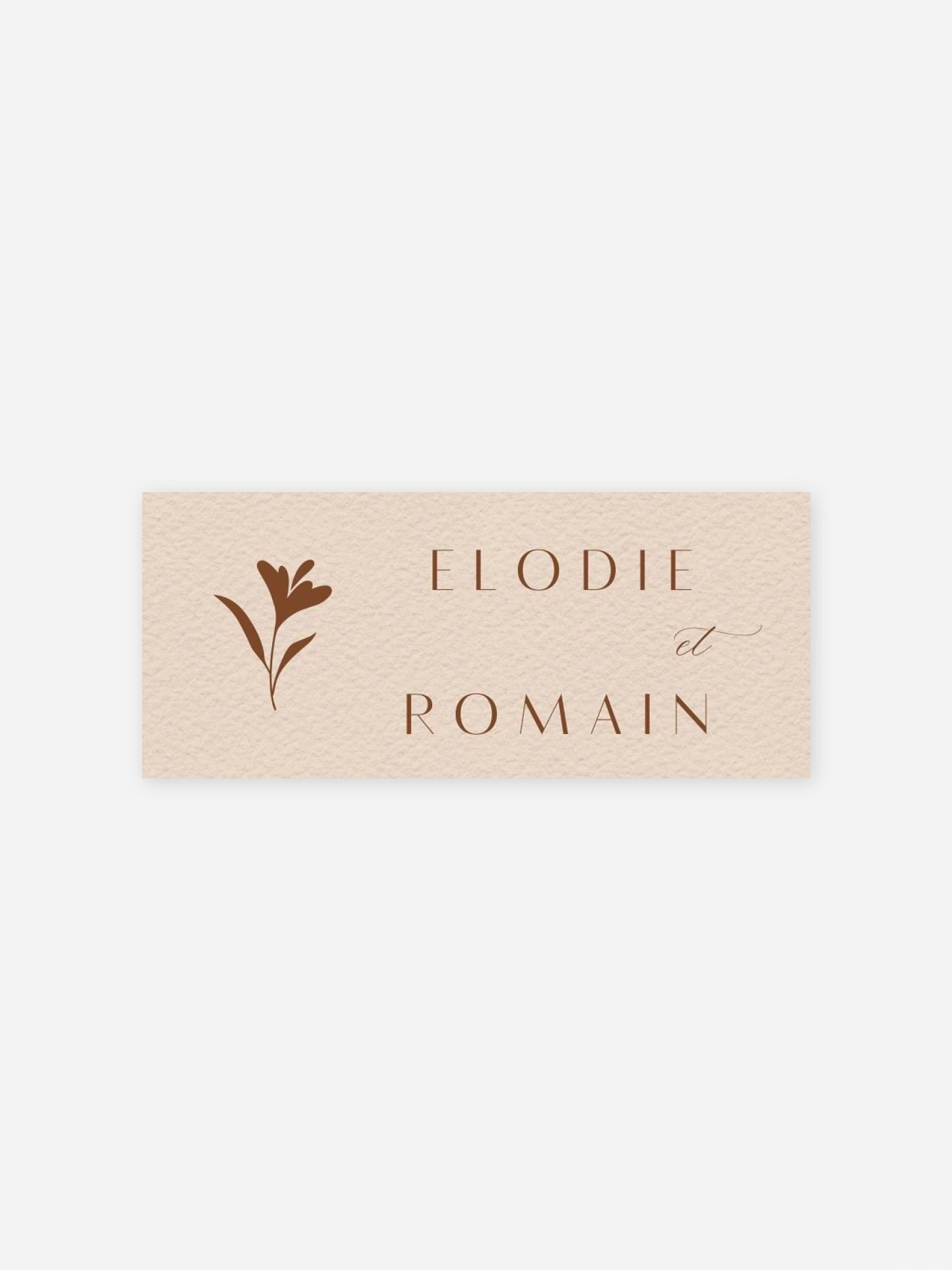 Étiquette cadeau mariage Élégant Monogramme
