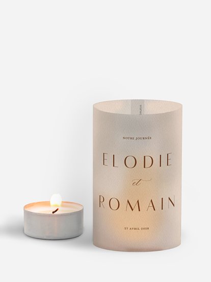 Photophore Élégant Monogramme