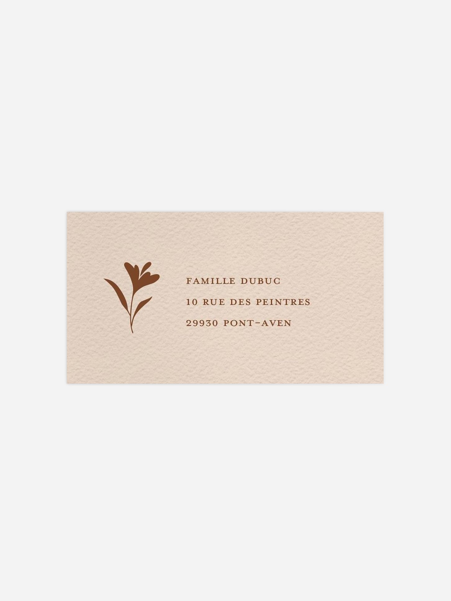 Étiquette destinataire mariage Élégant Monogramme