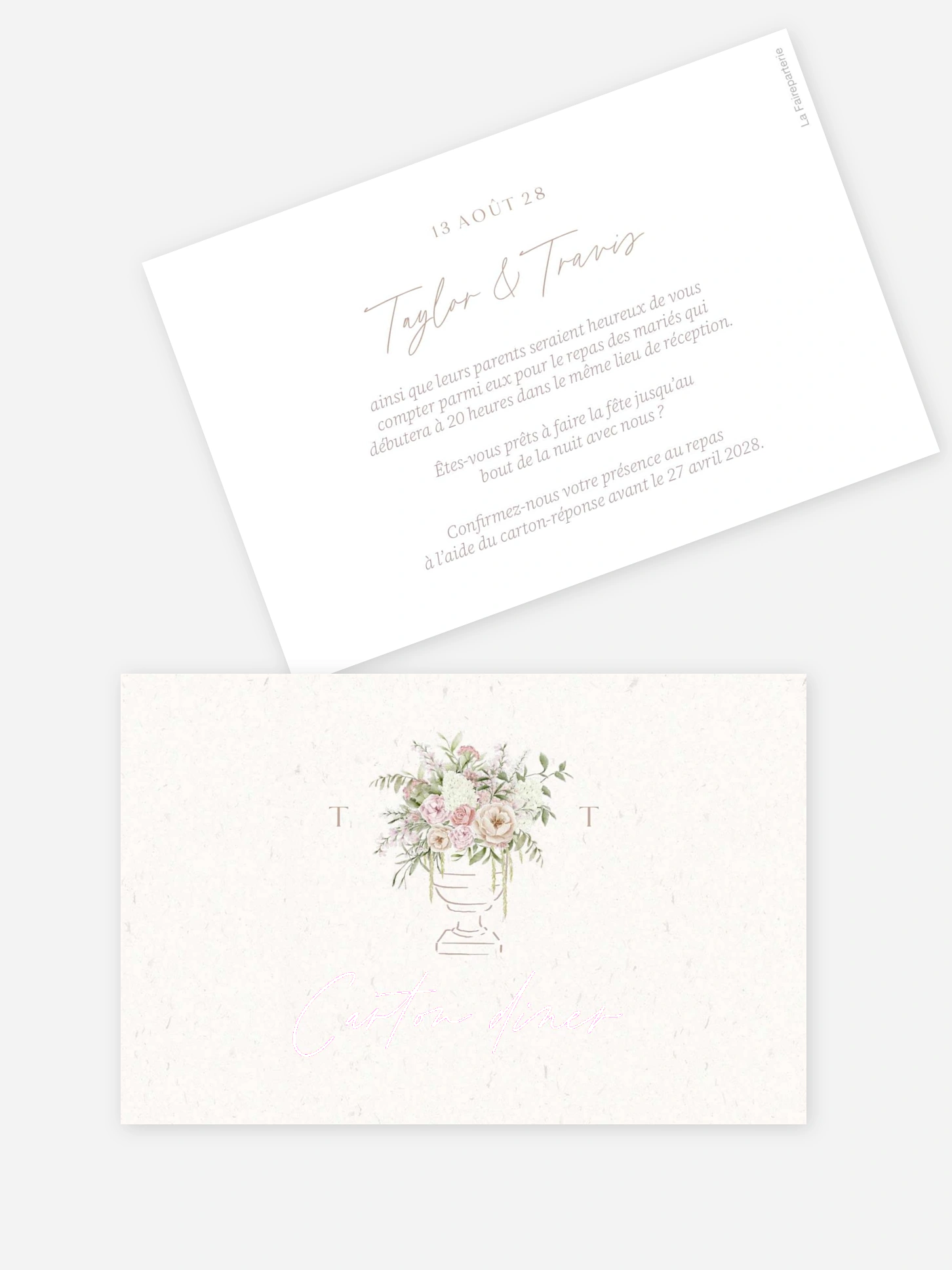 Carton d'invitation Our Love Story