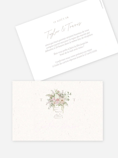 Carton d'invitation Our Love Story