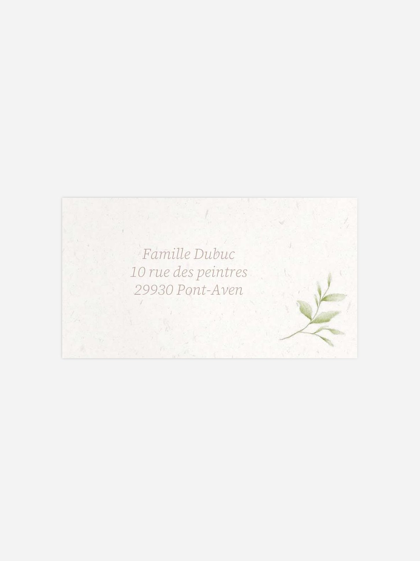 Étiquette destinataire mariage Our Love Story