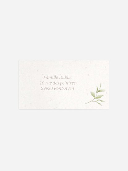 Étiquette destinataire mariage Our Love Story