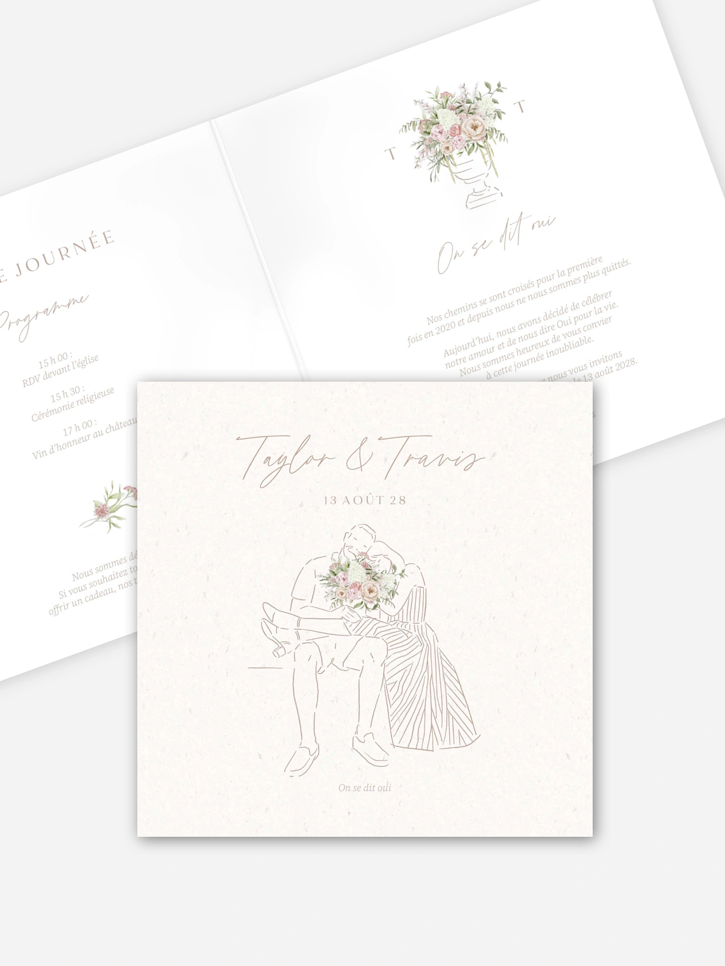 Faire-part de mariage Our Love Story
