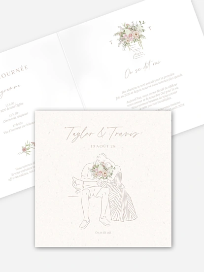 Faire-part de mariage Our Love Story