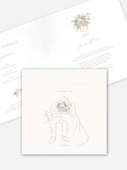 Faire-part de mariage Our Love Story