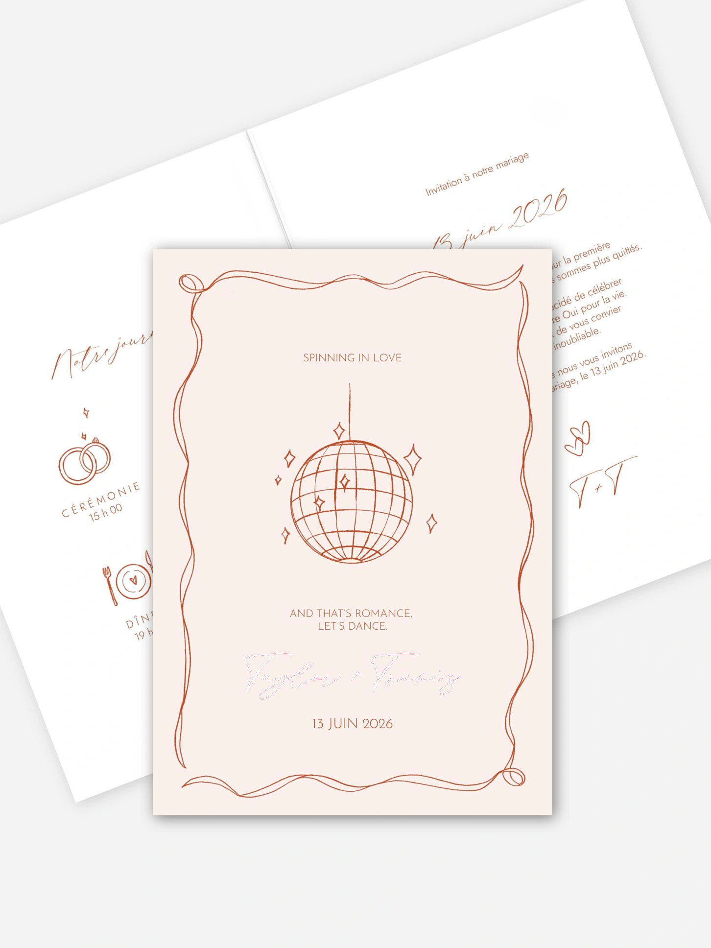 Faire-part de mariage Disco Ball