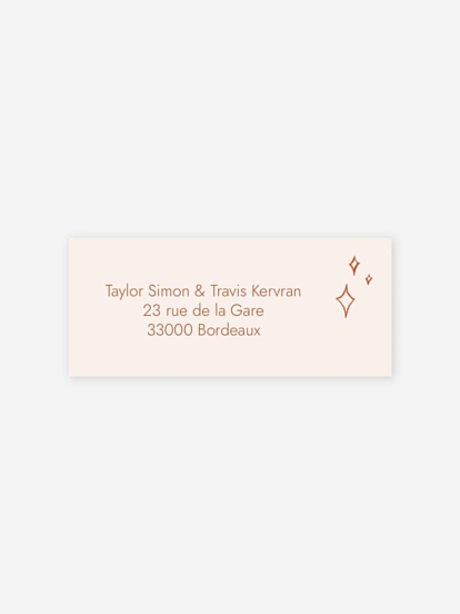 Étiquette expéditeur mariage Paper Rings