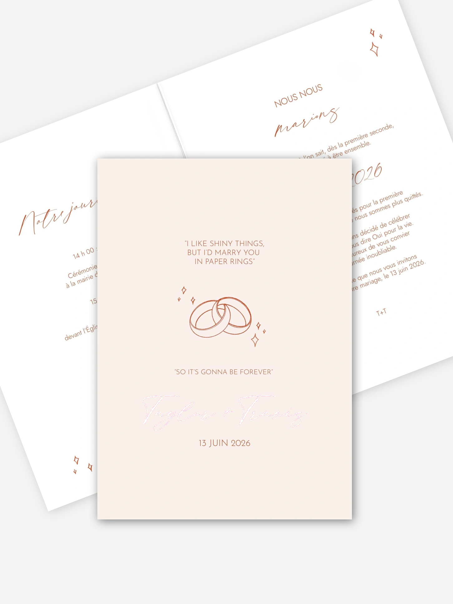 Faire-part de mariage Paper Rings