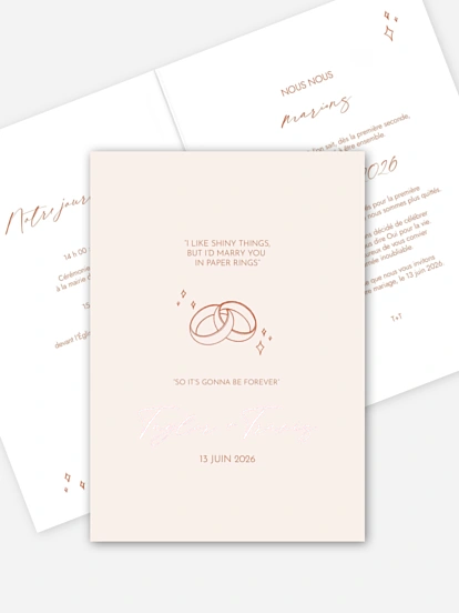 Faire-part de mariage Paper Rings