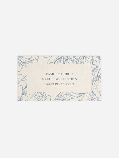 Étiquette destinataire mariage À jamais unis